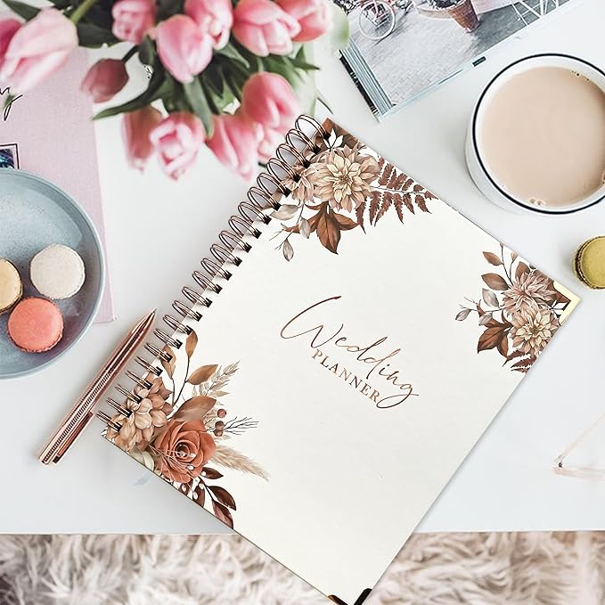 Wedding Planner Book and Organizer, Wedding Planner for Bride Gifts, Bridal Planning Binder, Engagement Gifts for Couples