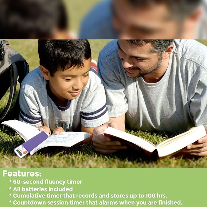 Mark-My-Time - Digital Bookmark - Mark My Time Reading Timer and Bookmark for Kids, Cool Bookmarks and Reading Incentives, Great Christmas Gift & Stocking Stuffer for Book Lovers - Purple