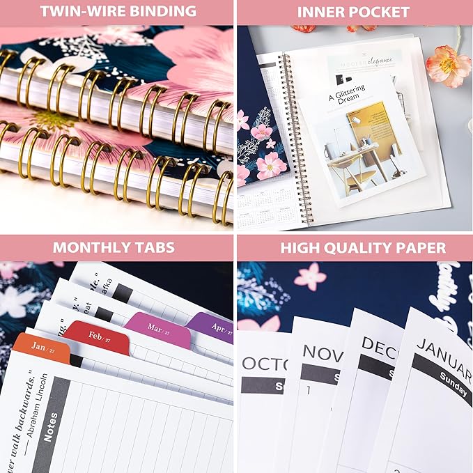 2026-2029 Monthly Planner - July 2026 - June 2029, 3 Year Months Planner, 9" x 11", Notes Pages, 36 Colorful Monthly Tabs, Back Pocket