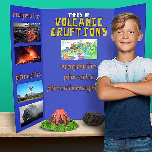 Flipside Products 36” x 48” Foam Project Boards for Presentations, Science Fair, School Projects, Event Displays and Trifold Picture Board - Blue 3/16'' Thick - 10 Pack