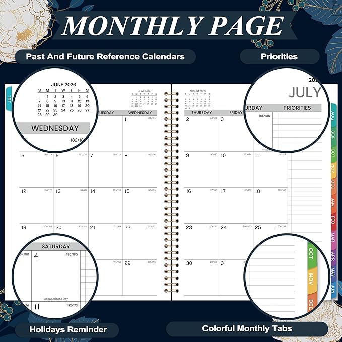 2026-2027 Appointment Book - Weekly Appointment Book 2026-2027, July 2026 - June 2027, 9" x 11", Planner with Tab, Half Hour (30 Mins) Interval