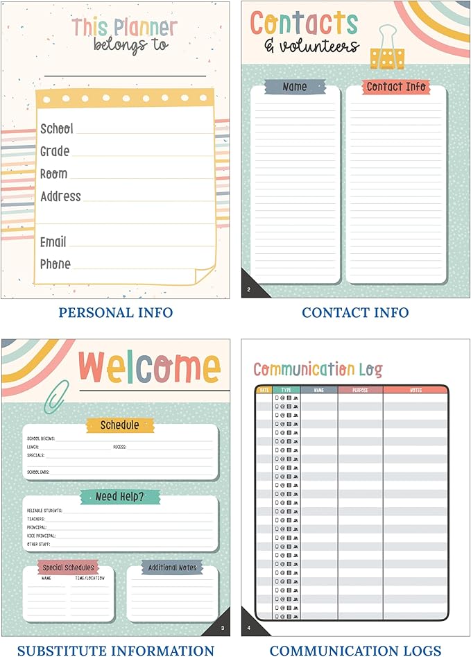 Carson Dellosa We Belong Teacher Planner 2025-2026, Undated 8" x 11" Lesson Plan Book with Stickers, Class Schedule, Weekly Calendar, Classroom Must Haves, Homeschool Essentials, Classroom Must Haves