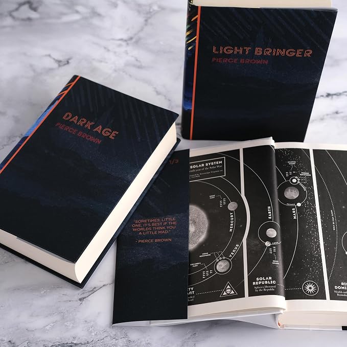 Pierce Brown Red Rising Extension Book & Jacket Set | 3-Volume Hardcover Set with Juniper Books Covers | Includes Iron Gold, Dark Age, & Light Bringer