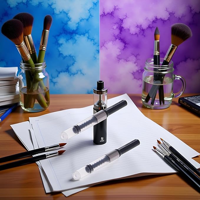 2Pcs Black Universal Fountain Pen Ink Converter Standard Push Piston Fill InkAbsorber Resistant and Deft Writing and Correction Supplies Pens and Refills