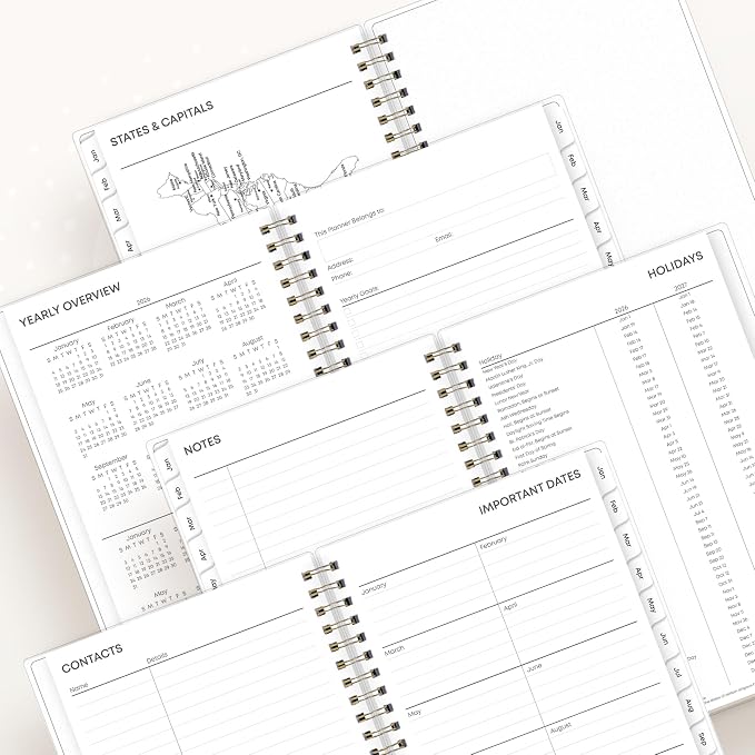 Blue Sky 2026 Weekly and Monthly Planner Calendar, January 2026 - December 2026, 5" x 8", Flexible Frosted Cover, Laminated Tabs, Durable Twin Wire Binding, Laurel