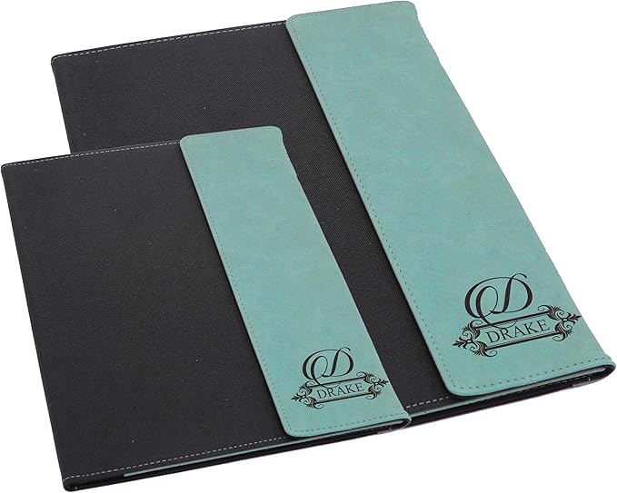 My Personal Memories Personalized Portfolio with Custom Monogrammed Flap - Engraved Teacher, Student, Business, Man, Woman, Gift (Teal)