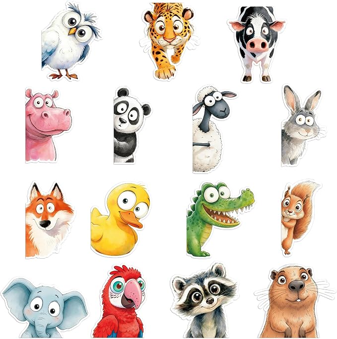 Cute Magnetic Bookmarks Gifts - 15 Pcs Funny Duck Panda Bookmark for Women Kids Book Lovers Students Bookworms Birthday Graduation Gift Magnet Page Clips School Office Reading Accessories
