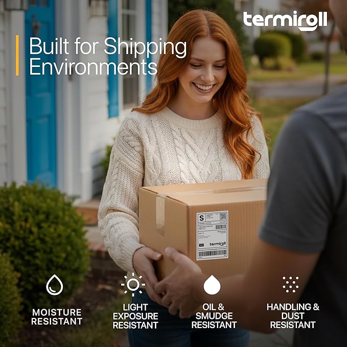 4x6 Thermal Labels, Shipping Stickers 130 Labels/Fanfold Perforated, Compatible with Rollo, Zebra, iDPRT, Munbyn & More Direct Thermal Printers, Strong Adhesive for Small & Medium Business