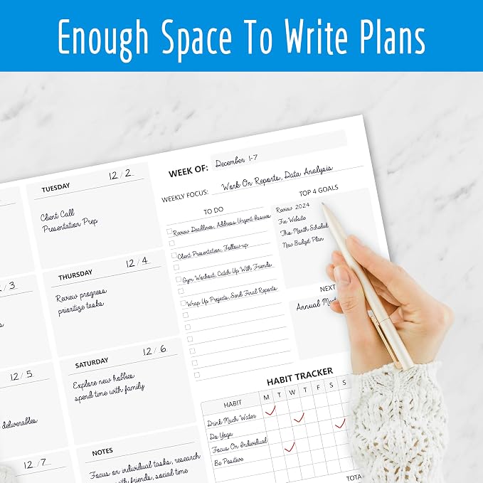 90 Sheets Weekly Planner with Magnet, Magnetic Tear Off Planner Pad with Daily Schedule Checklist Notepad To Do List Pad with Top Priorities, To Do Lists & Habit Tracker for Office, School, Home