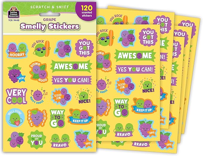 Teacher Created Resources Grape Smelly Stickers (TCR9448)
