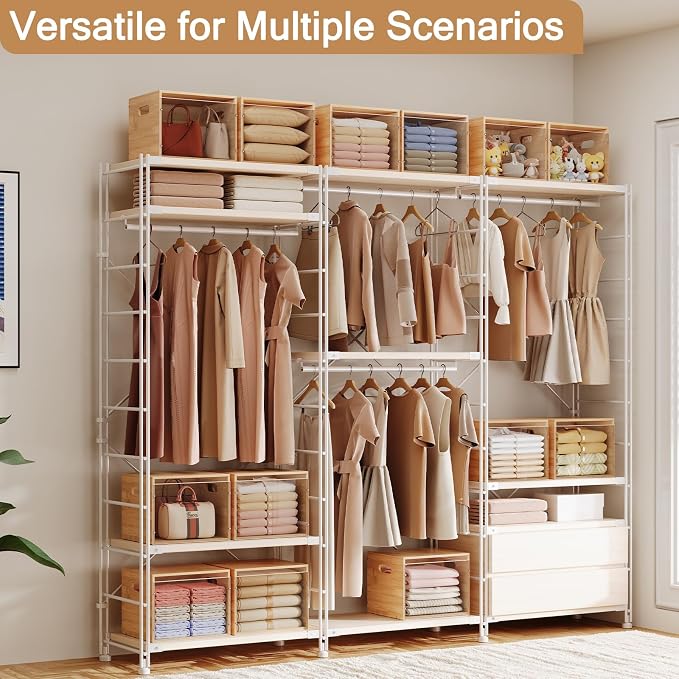 Sbanmao Acrylic File Organizer with Lid, Bamboo File Box with Handle, Hanging File Folder Organizer, Portable Filing Organizer File Crate Storage Box for Home Office Classroom, Letter Size