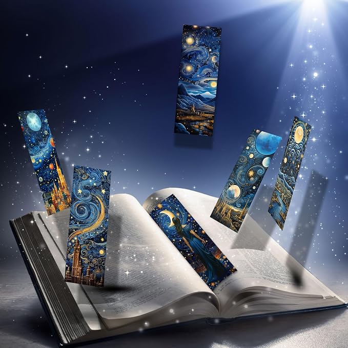 Anseal 60 PCS Celestial Bookmark, Bookmarks for Book Lovers, Bulk Bookmarks for Men, Unique Book Mark for Reading for Boys, Girls, Students, Classroom Gifts, School Prize, Reading Present