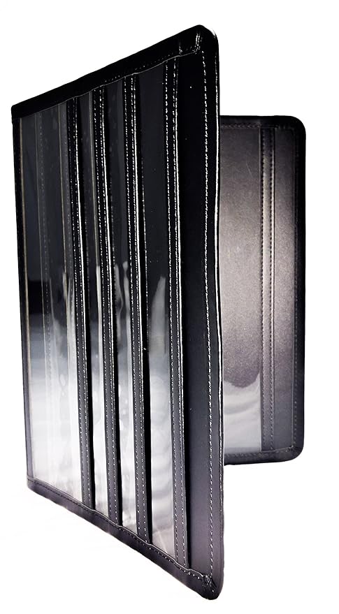 Leather (Black) Literature Organizer - Magazines, Tracts, Brochures, Handbills, Publications, Leaflets, etc.