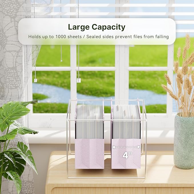 XINGIA Letter Size Hanging File Folders with Tabs, Extra Capacity 4'' File Folders for Thick Files,6 Pack Wheat Straw Reinforced Hanging File Organizer for Filing Cabinet,Expandable Filing Folders