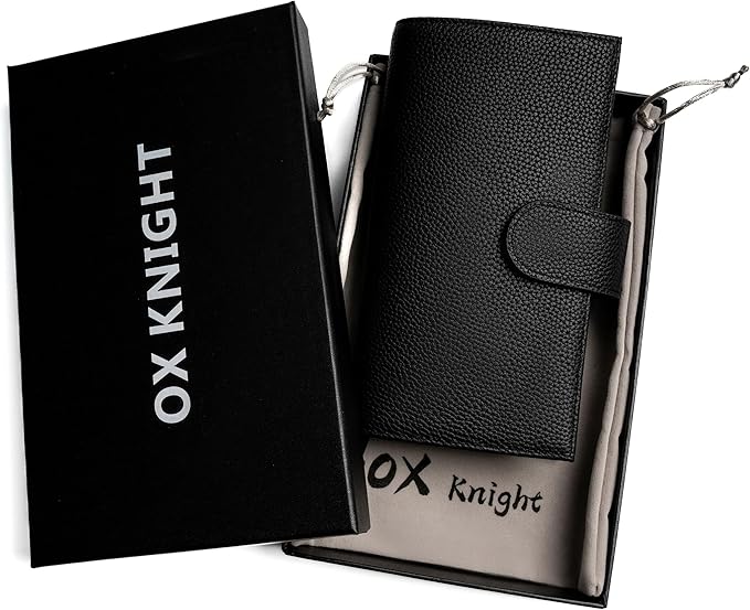 Genuine Leather Cover for Hobonichi Weeks/Weeks Mega with Pen Loop, Card Slots, Back Pocket, and Bookmarks (Black)