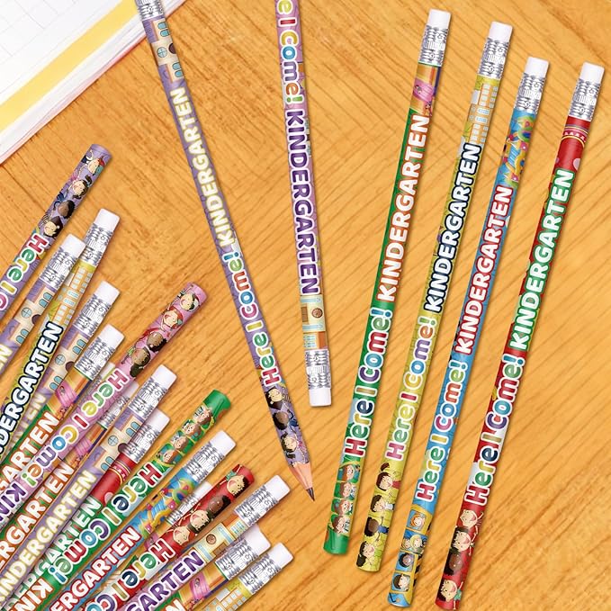Kindergarten Pencils Colorful Birthday Pencils Fun Inspirational Pencil Back to School Pencil (36)