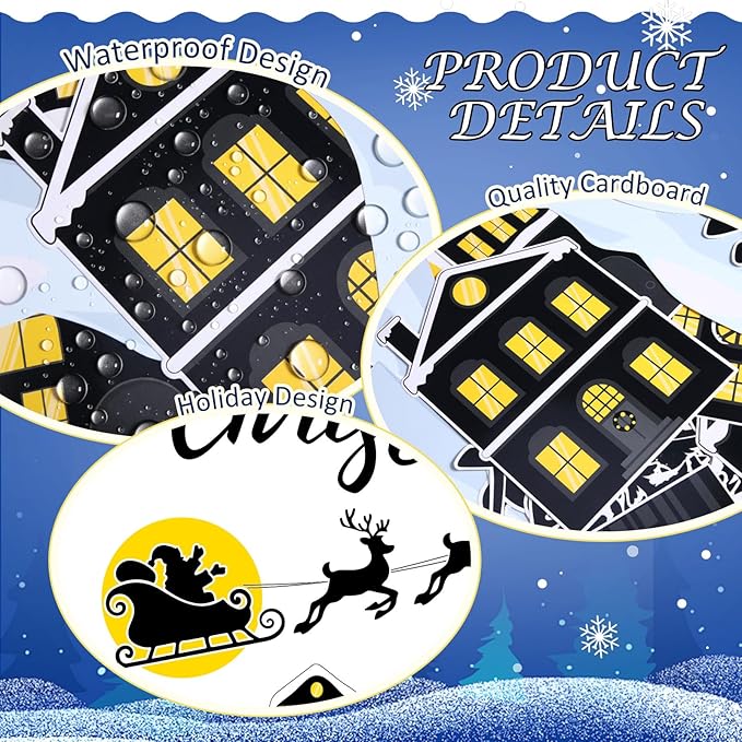Christmas Bulletin Board Set Xmas Paper Cutouts for Holiday School Classroom Party Decor（Merry Christmas Style）