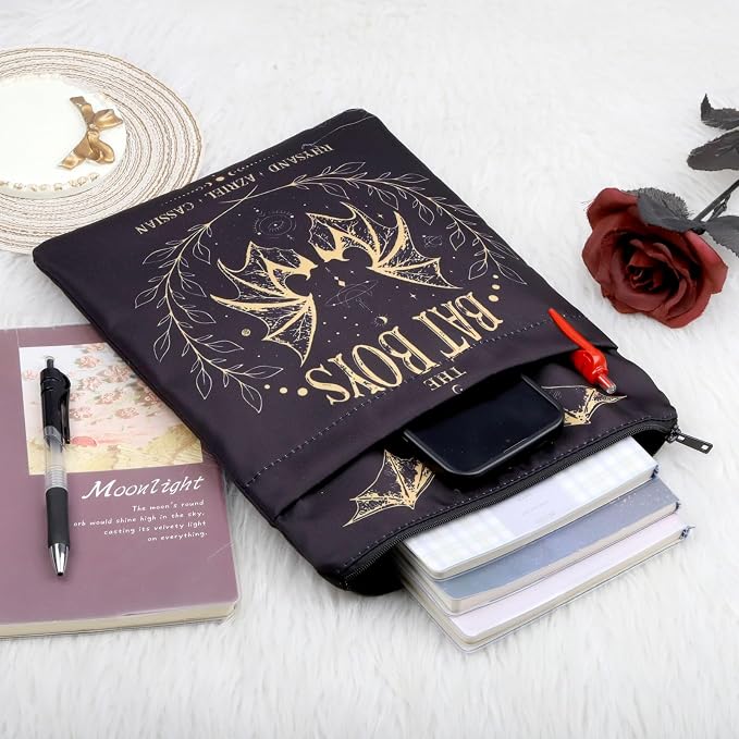 B Boys Book Sleeves Fantasy Book Sleeve Gift Book Merch Rhy-Sand Azriel Cassians Book Sleeve Bat B-oys Fan Club Book Cover (Black, B Boy BS)