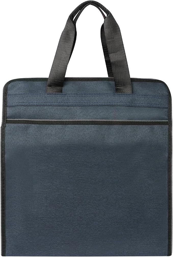 Portable Business Briefcase Zipper Bag Waterproof Durable A4 File Folder Bag Lightweight Carrying Case Handbag File Storage Organizer Holder for Office Meetings Travel
