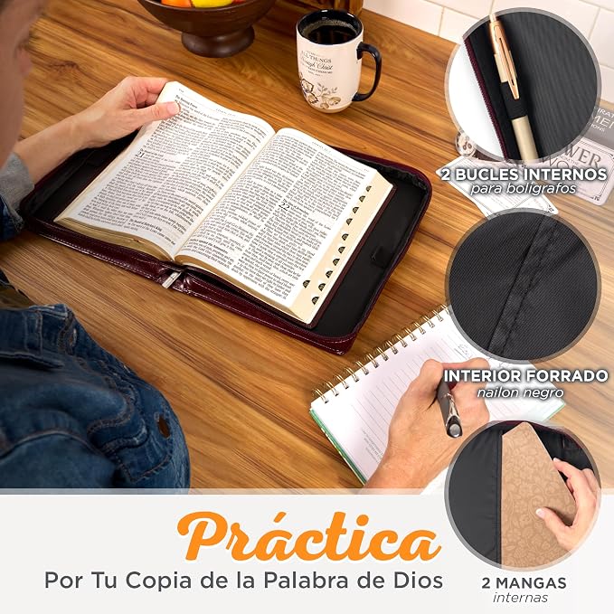 Christian Art Gifts Portada clásica de la Biblia Forro Simil Cuero Yo Se Los Planes Jeremías 29:11, Marrón, Grande