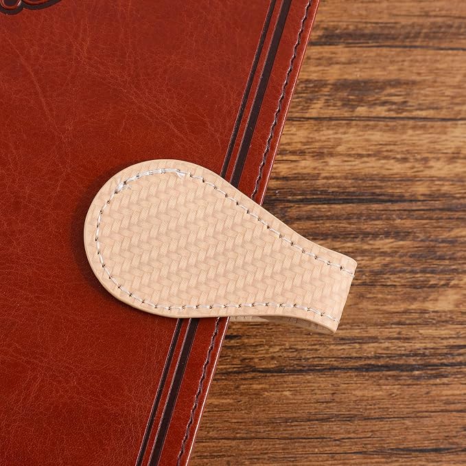 3PCS Vintage Magnetic Leather Bookmark, Leather Magnetic Bookmarks for Women, Magnetic PU Bookmarks Clip Book Accessories, Weave Pattern