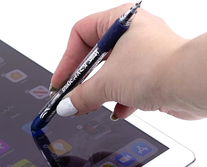 Pentel RSVP STYLUS Ballpoint Pen, Fine Line, Blue Ink (BK90L-C)