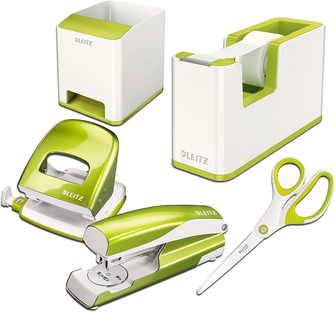 Leitz Wow Desk Accessories (Complete Set, White ? Green)