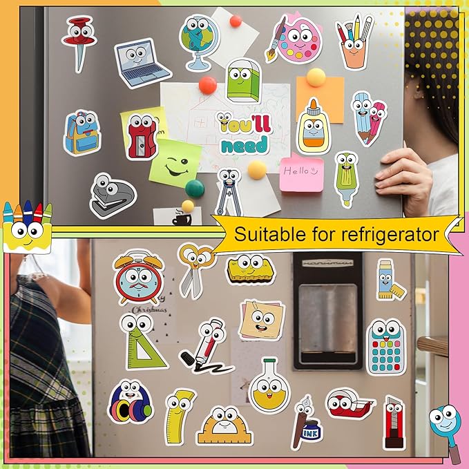36 Pcs You'll Need Classroom Decoration Back to School Supplies Classroom Must Haves Teacher Educational Colored Magnets School Management Tools for Elementary Teacher Whiteboard Supplies