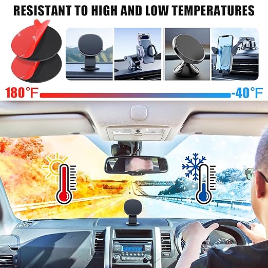 Navona 16Pack Heavy Duty Double Sided Mounting Tape – VHB 5952 Foam Tape, 1 Inch & 2 Inch, Square Rectangle & Round Shapes, Waterproof, Heat Resistant, for Car & Home Decor
