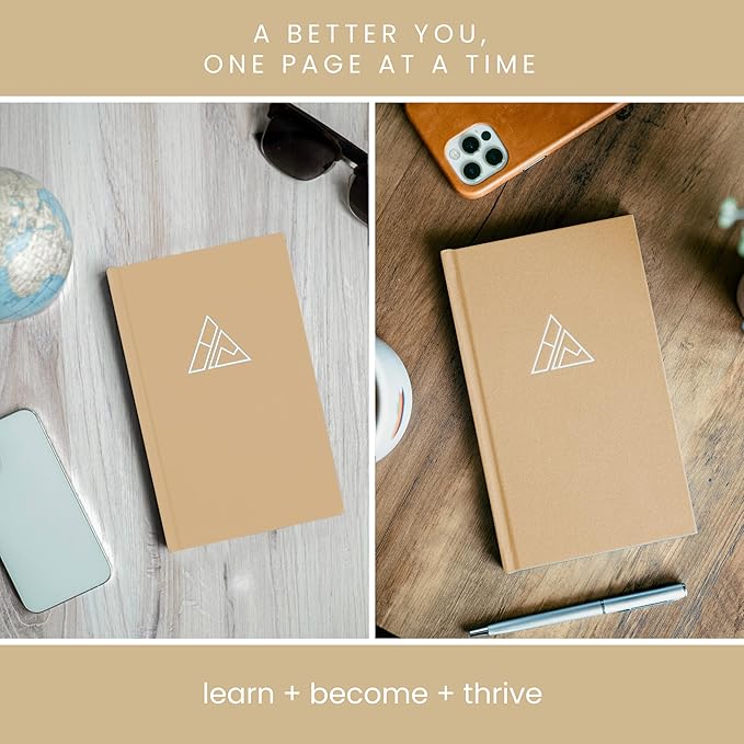 Realizations Self-Mastery Journal for Men - Gratitude Journal – 5 Minute Journals - Reflection Manifestation Journal for Mindfulness – Goal/Guided Gratitude Journel for Women & Men (Khaki)