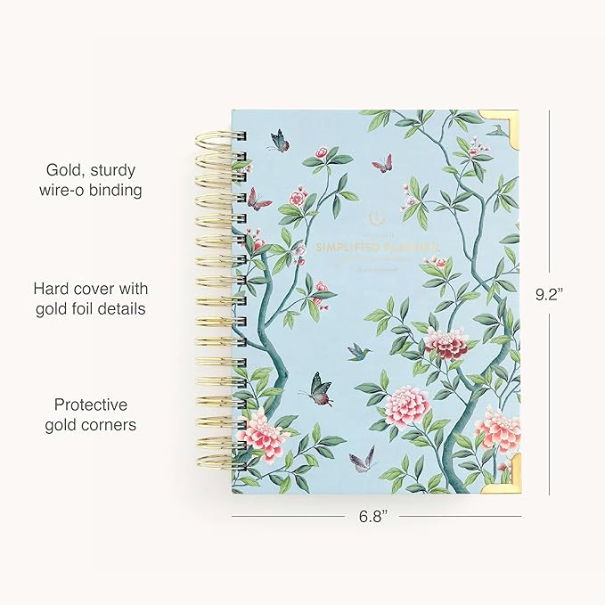 Simplified 2026 12-Month Spiral Daily Planner — Faraway Land — January 2026 - December 2026, Calendar Year Organizer with Stickers, Pockets, and Keepsake Box