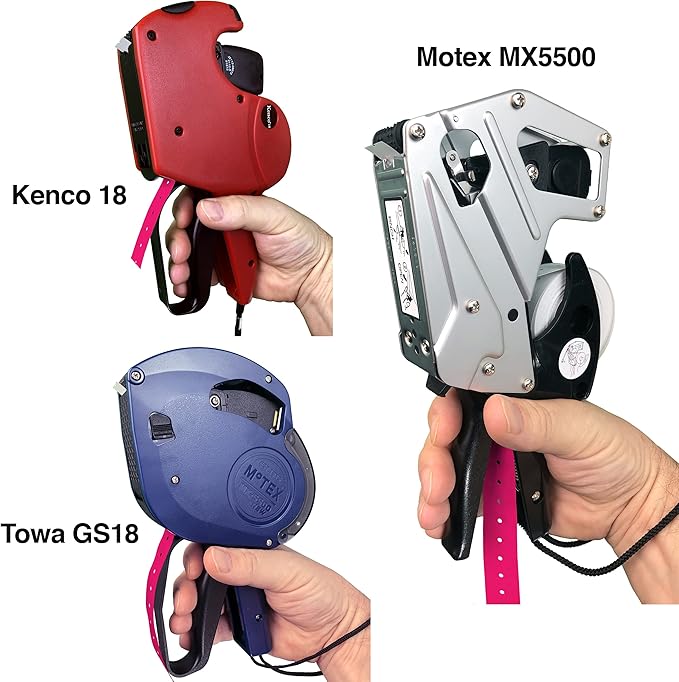 Labels to fit: Motex MX5500, Towa GS Series,Halmark Model H, Kenco 18-8,000 Labels by Kenco (Fluorescent Pink)