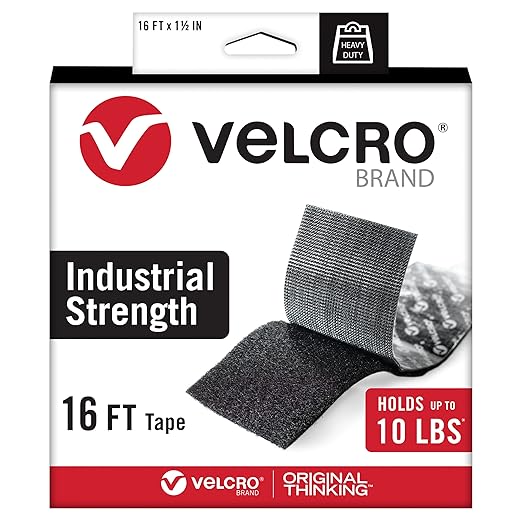 VELCRO Brand Heavy Duty and Extreme Outdoor Mounting Tapes, 1-1/2in and 1in Widths, Black