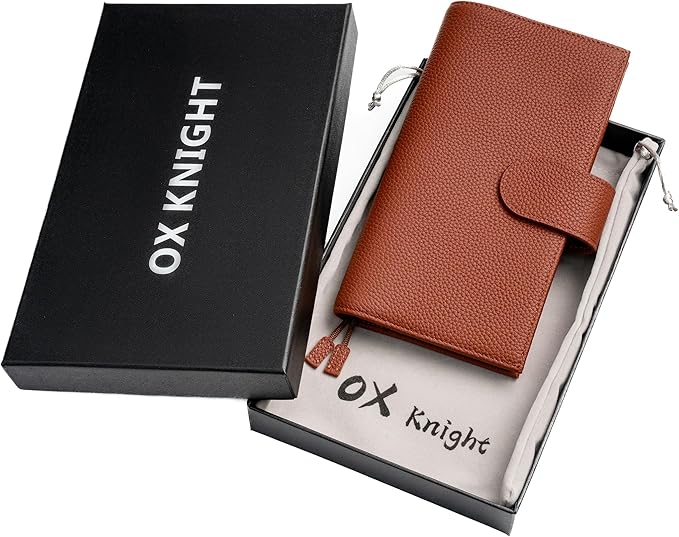 Genuine Leather Cover for Hobonichi Weeks/Weeks Mega with Pen Loop, Card Slots, Back Pocket, and Bookmarks (Brown)