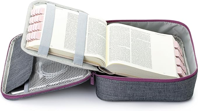 Mr. Pen- Bible Cover Case, Carrying Book Case with Durable Handle, Bible Protective Church Bag for Men & Women, Christian Gifts, Gray