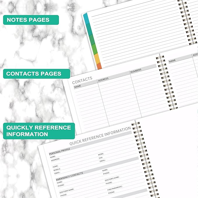 2026-2027 Appointment Book - 2026-2027 Daily Hourly Planner, July 2026 to June 2027, 9" x 11", Weekly Appointment Book with Printed Tabs, 30-Minute Interval, Holidays