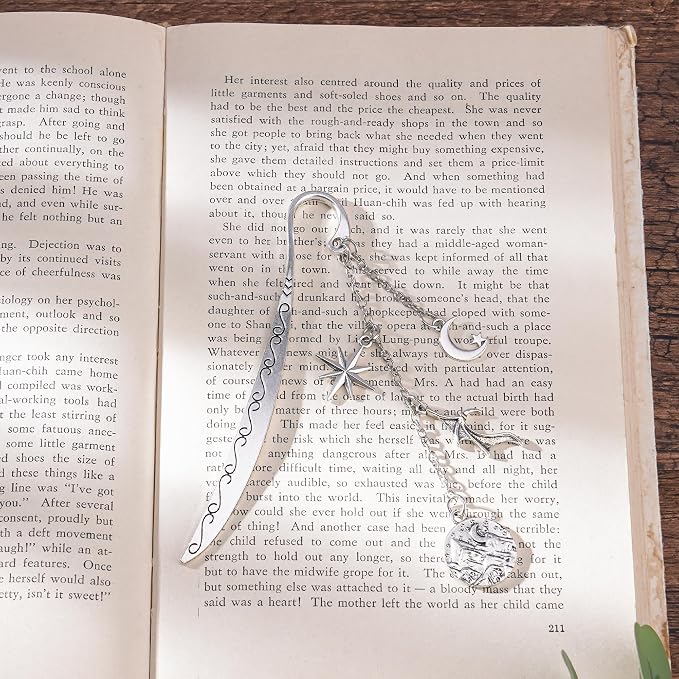 Fantasy Acotar Bookmark Gifts - Charm Metal Book Marks Reading Women Book Lover Merch Unique Aesthetic Page Markers Readers Novel Fans Bookish Birthday Students Teachers School Accessories