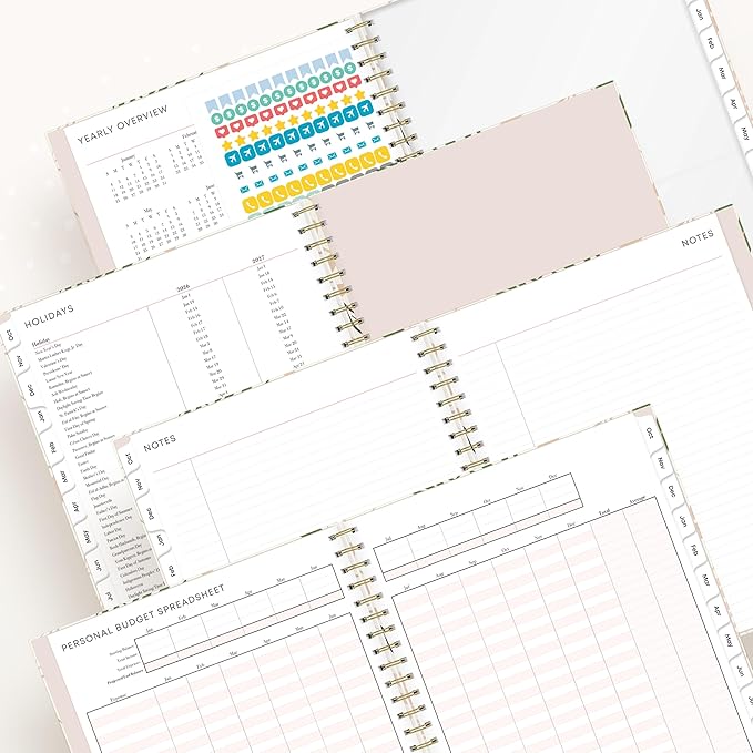 Blue Sky 15 Month 2026 Weekly and Monthly Planner Calendar, October 2025 - December 2026, 8.5" x 11", Laminated Cover, Durable Twin Wire Binding, Laminated Tabs, Storage Pocket, Includes Stickers, Coronado