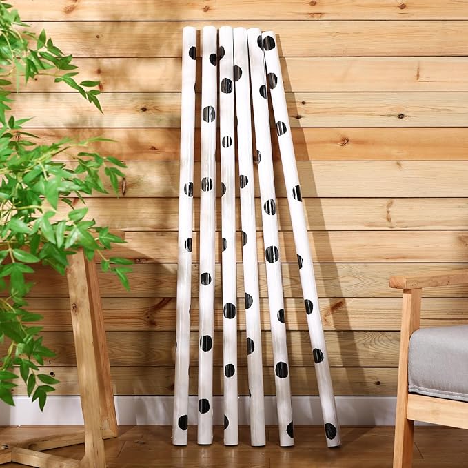 Skyygemm 6 Rolls Classroom Bulletin Board Paper Roll Polka Dot 4 x 12 ft Fade Resistant Colored Background Paper Bulk for Art Decor Drawing Craft(Cute White)