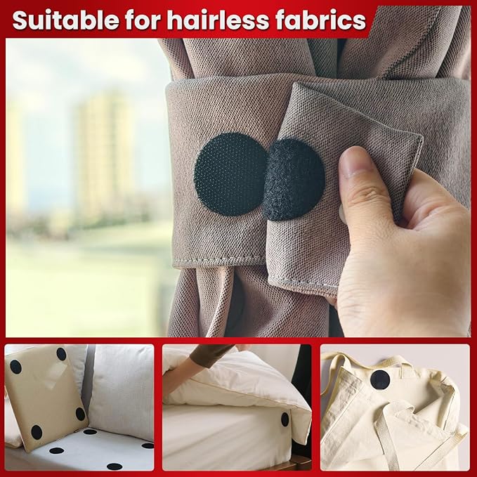 Large Hook and Loop Dots with High Adhesive, 1.38 inch Double Sided Round Circle Tape for Home, Classroom, Office or Outdoor Use
