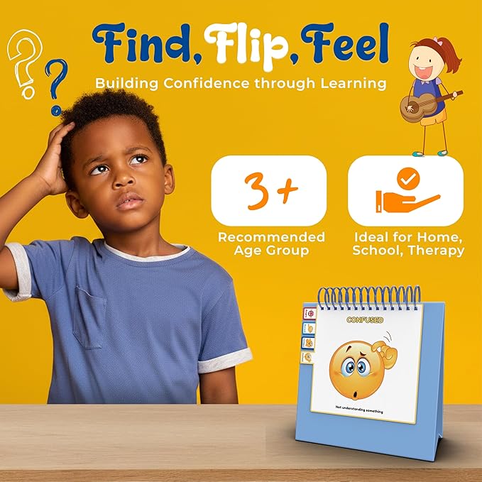 Thought-Spot I Know What to Do Flipbook | Emotions Wheel & Feelings Chart | Emotional Regulation Tool for Home, Class, or Calm Down Corner | Helps Kids Learn Coping Skills | Autism Must-Have