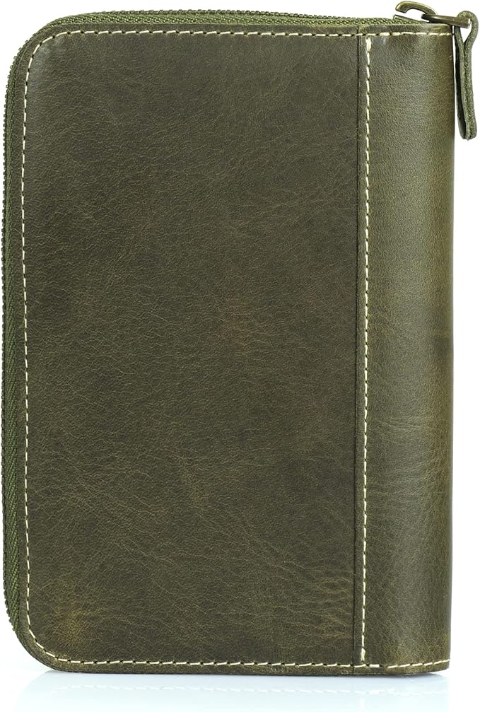 Londo Genuine Leather Padfolio – Portfolio Folder with Pencil Holder, Notepad & Zipper Closure for Business, Office & Travel