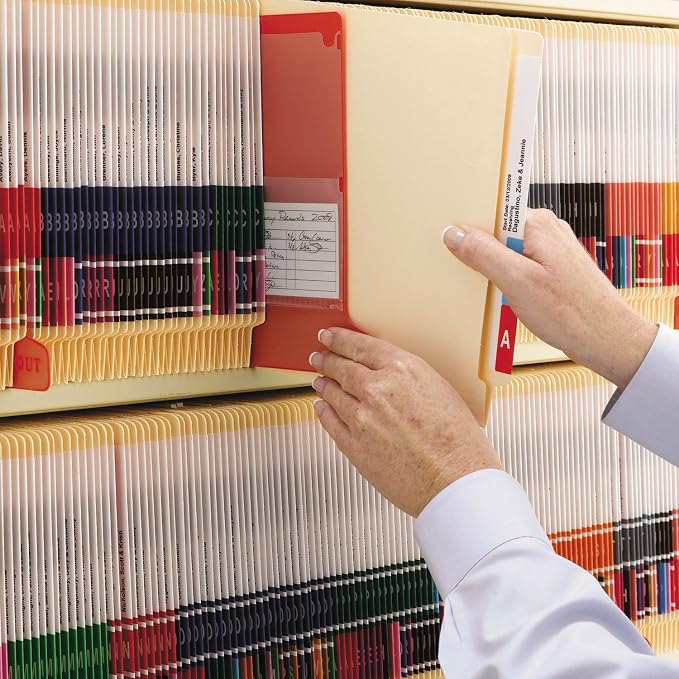 Smead Extra Capacity End Tab Fastener File Folder, Shelf-Master® Reinforced Straight-Cut Tab, 2 Fasteners, 1-1/2" Expansion, Letter Size, Manila, 50 per Box (34276)
