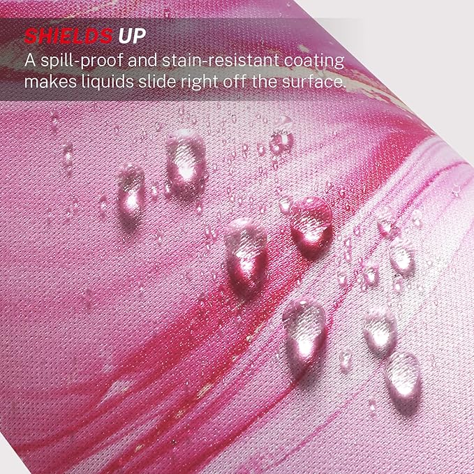 MROCO Essential Office & Gaming Mouse Pad, 8.5 x 11 Inch, Pink Marble | Anti-Fray Stitched Edges, Functional Pattern Design, Non-Slip Rubber Base, Water and Stain Resistance