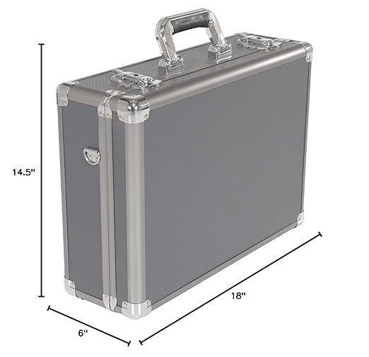 Vestil CASE-1813 Aluminum Carrying Case 18 In. x 14-1/2 In. Silver