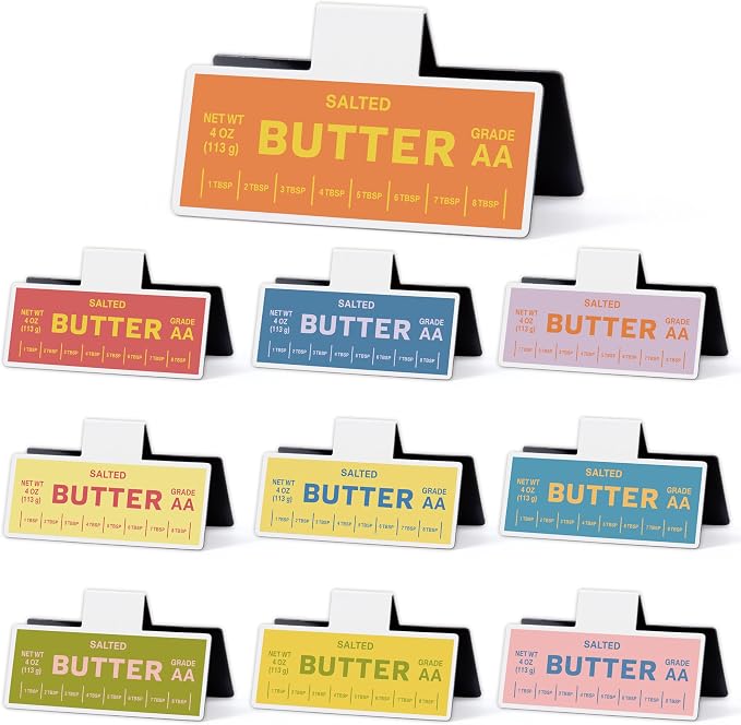 Laffact Butter Stick Magnetic Bookmarks - 10Pcs Butter Stick Shaped Reading Bookmark Books Tracker, Double-Sided Keep Reading Page Clip Marker Book Club Bookish Gifts for Book Lovers Readers Birthday