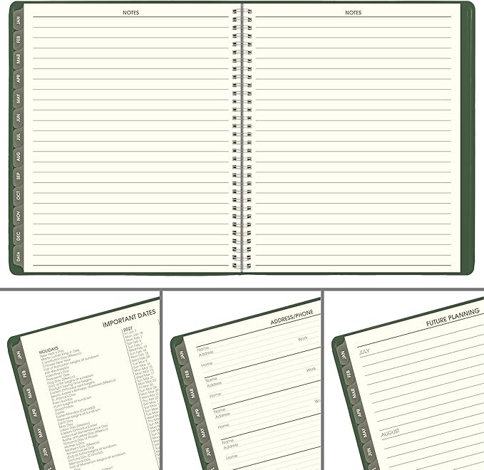 AT-A-GLANCE 2027 Planner, Monthly, 9" x 11", Tabbed, Unruled Daily Blocks, Recycled Green (70260G6027)