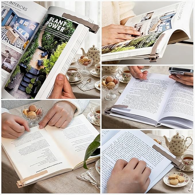 Book Marks for Reading, 3 Pack Silicone Automatic Bookmarks Clips, Book Markers Page Holder Tracker, Book Lover Gifts, Book Club Bookish Office Gifts for Teachers, Readers, Women, Men, Kids