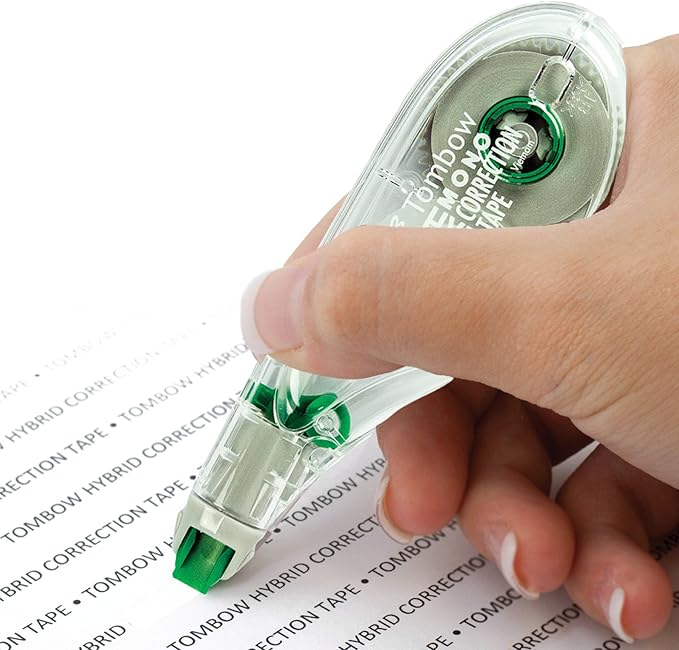 Tombow 68721 MONO Hybrid Correction Tape. Easy To Use Applicator for Instant Corrections,(Pack of 20)