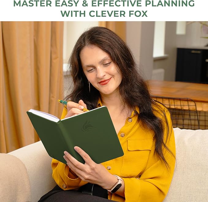 Clever Fox Planner Schedule – Undated Weekly & Monthly Life Planner with Time Slots, Appointment Book & Daily Organizer, A5 (Forest Green)